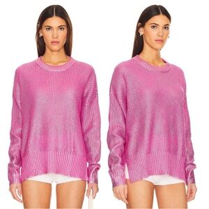 BEACH RIOT x REVOLVE | Oversized Callie Crewneck Sweater in Pink Shine | Size S